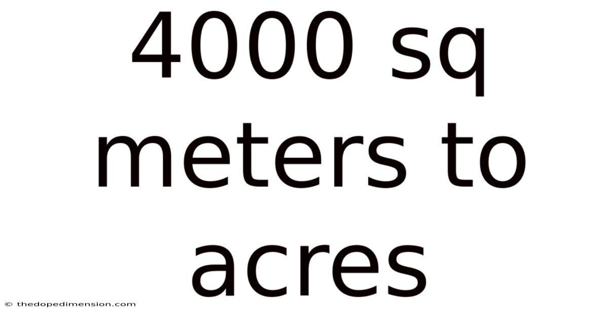 4000 Sq Meters To Acres