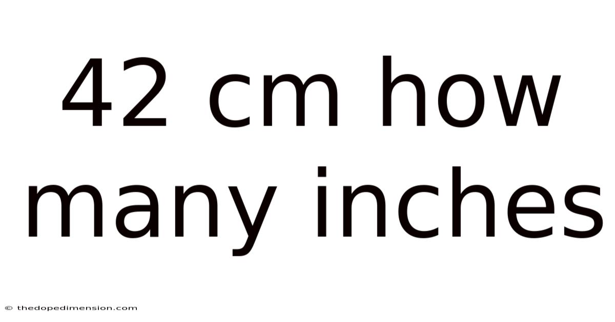 42 Cm How Many Inches
