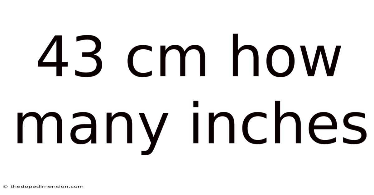 43 Cm How Many Inches