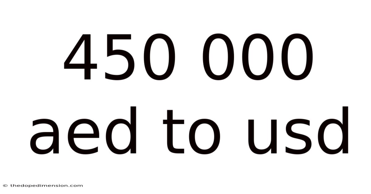 450 000 Aed To Usd