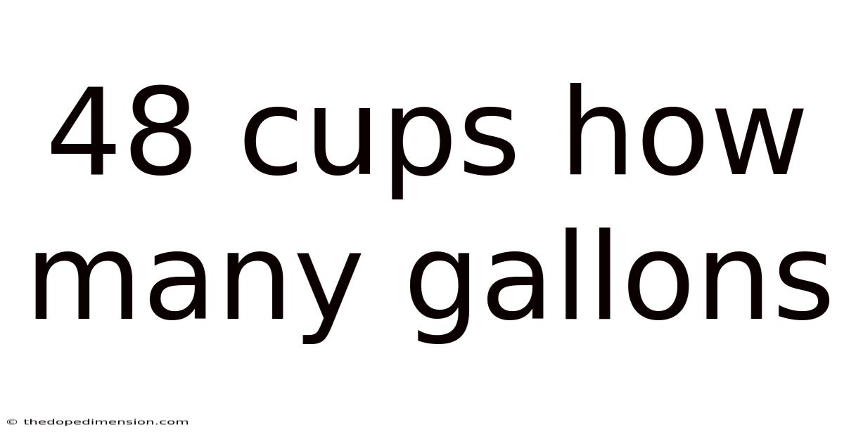 48 Cups How Many Gallons
