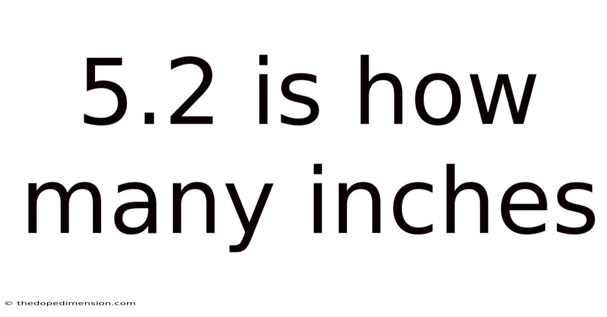 5.2 Is How Many Inches