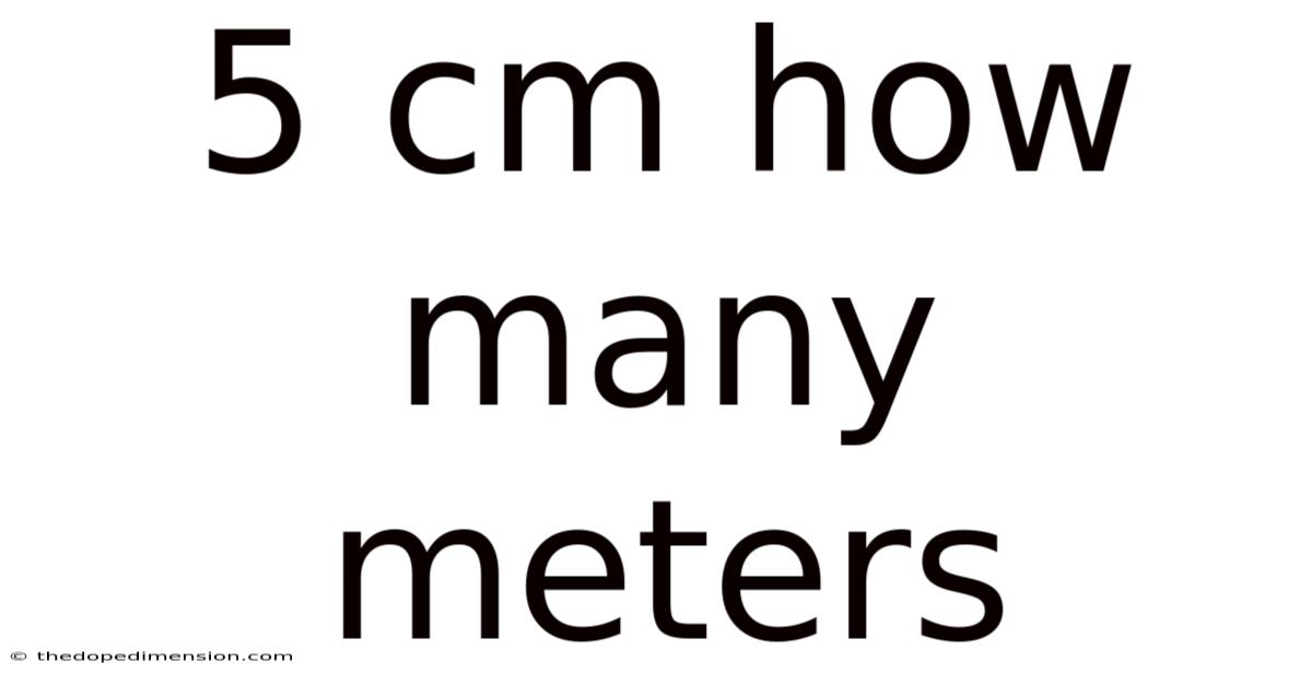 5 Cm How Many Meters