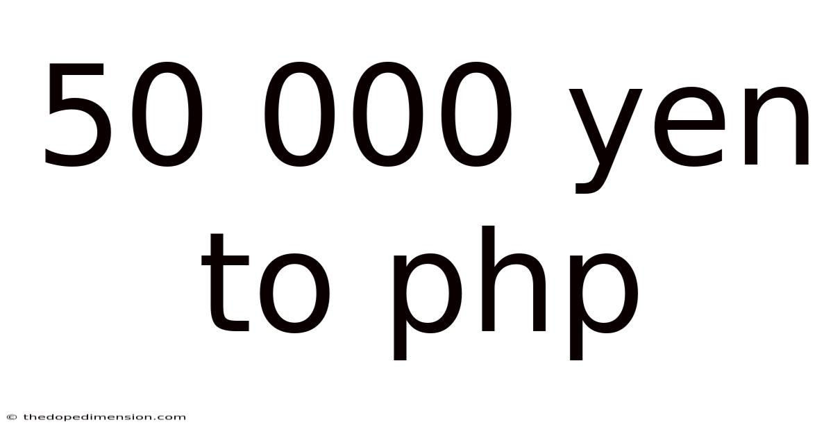 50 000 Yen To Php