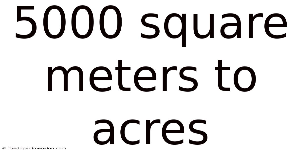 5000 Square Meters To Acres