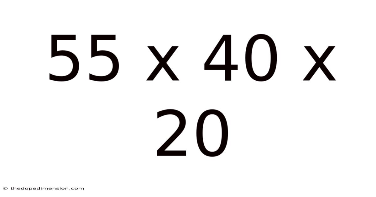 55 X 40 X 20