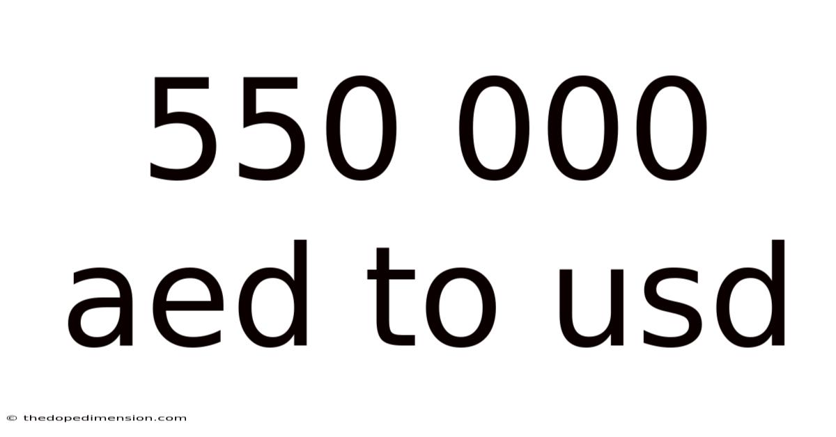 550 000 Aed To Usd