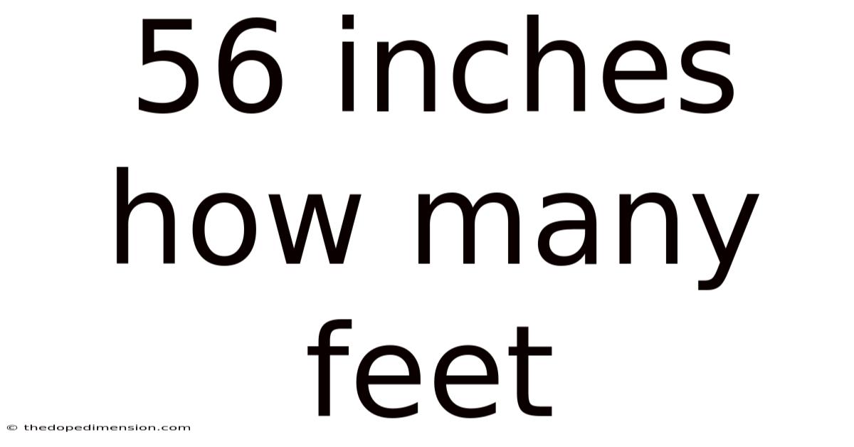 56 Inches How Many Feet