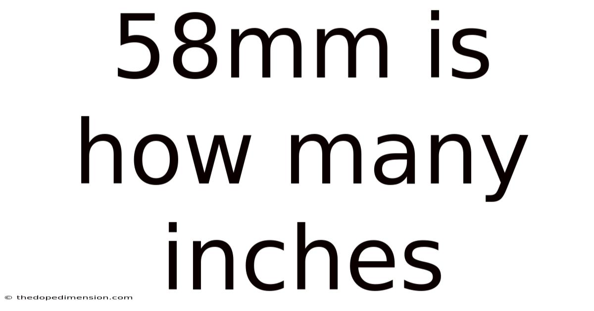 58mm Is How Many Inches