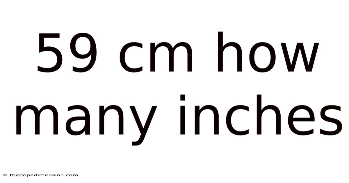 59 Cm How Many Inches