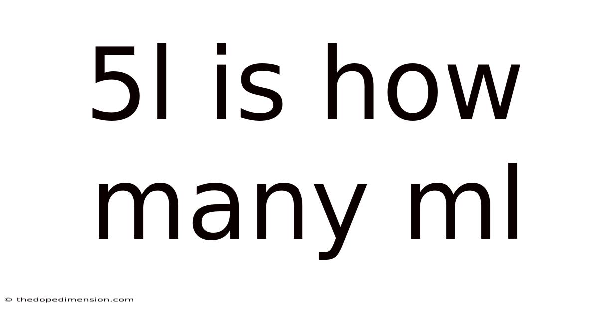 5l Is How Many Ml