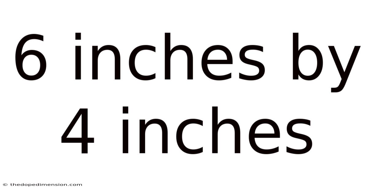 6 Inches By 4 Inches