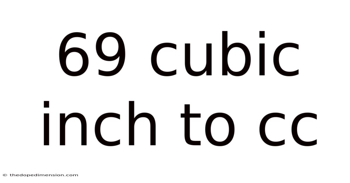 69 Cubic Inch To Cc