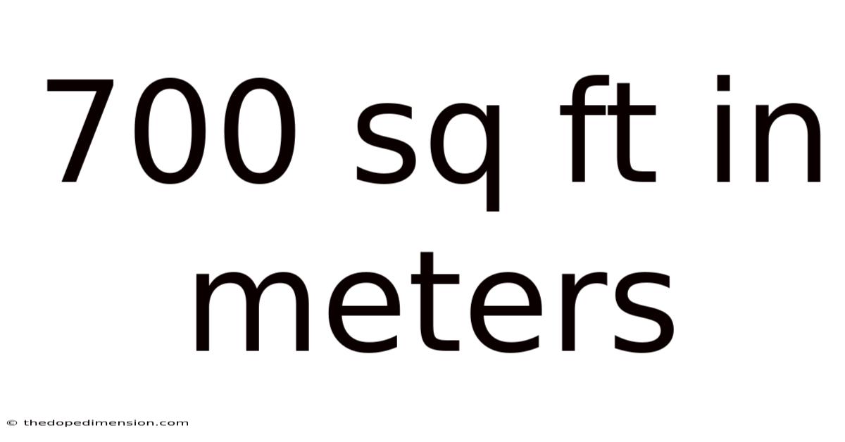 700 Sq Ft In Meters
