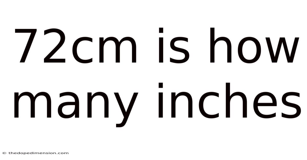 72cm Is How Many Inches