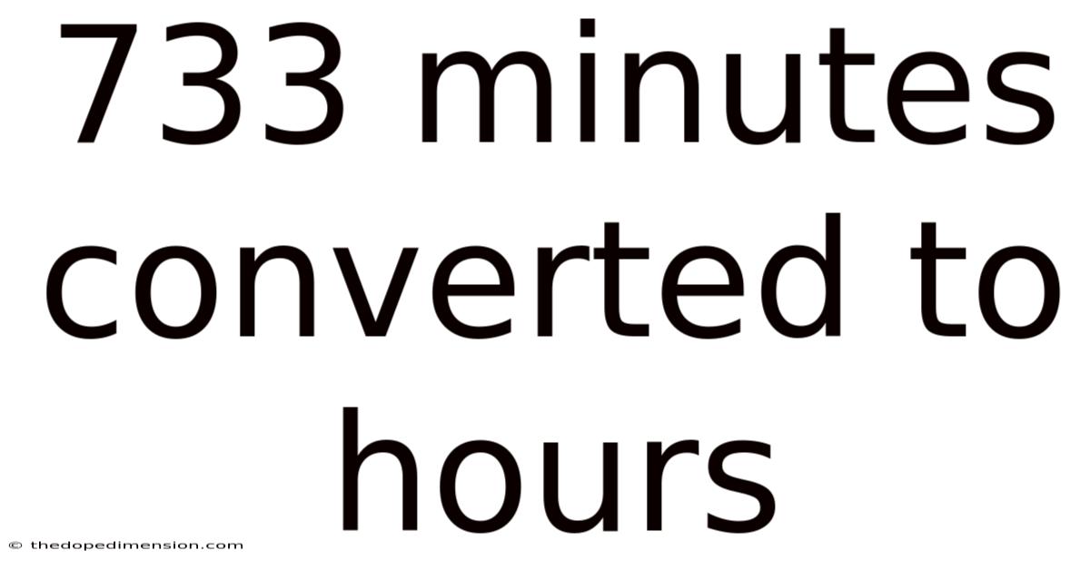 733 Minutes Converted To Hours