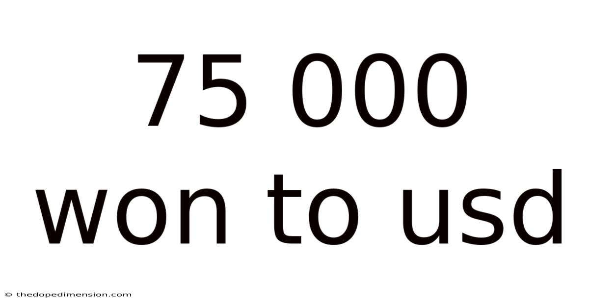 75 000 Won To Usd