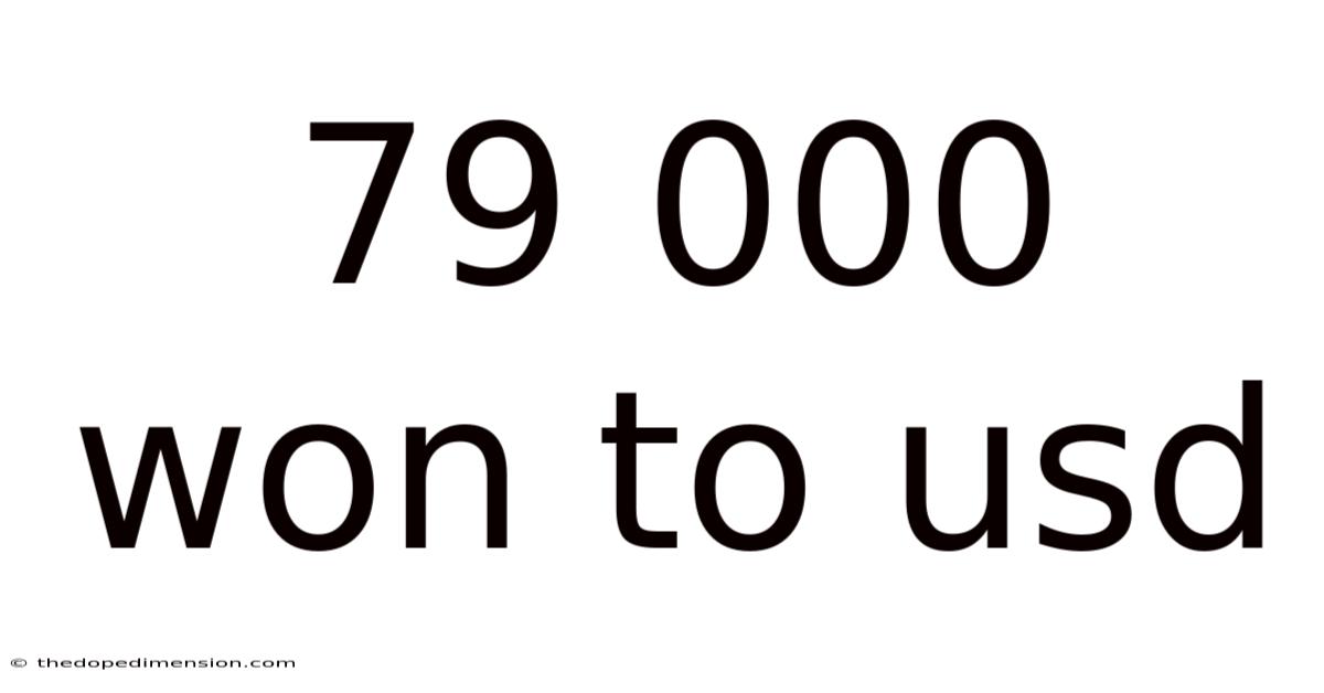 79 000 Won To Usd