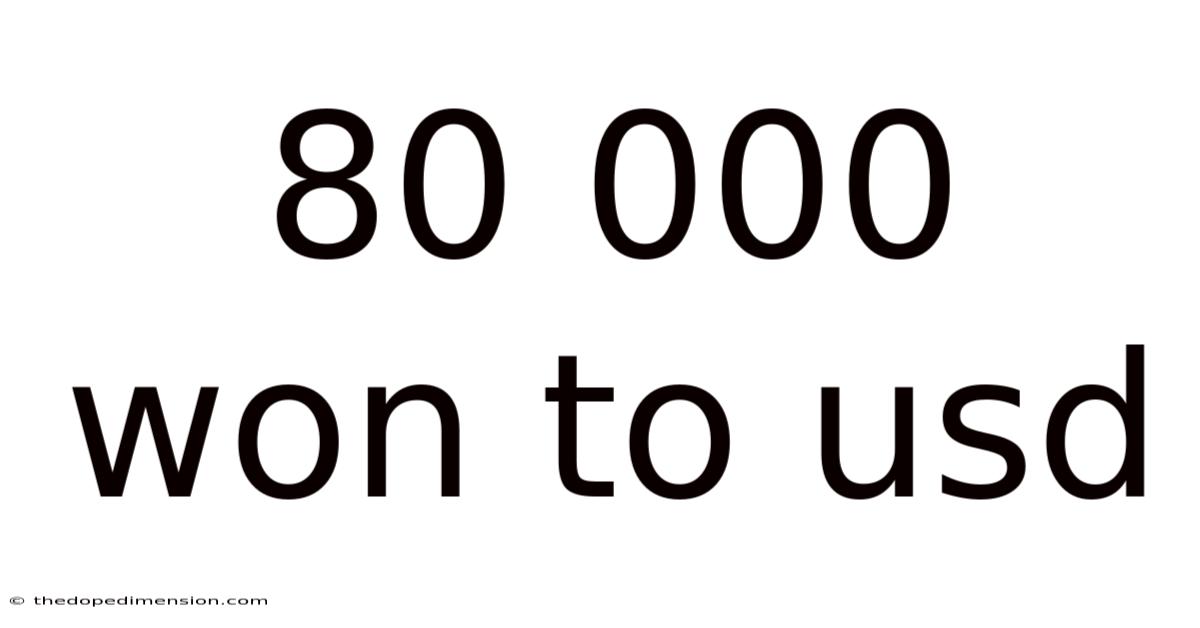 80 000 Won To Usd