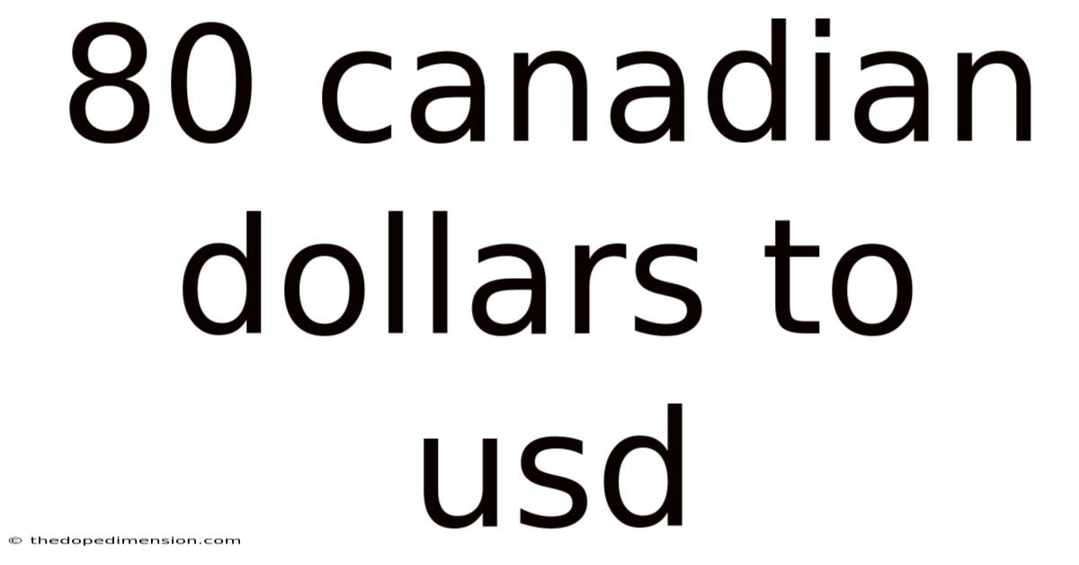 80 Canadian Dollars To Usd