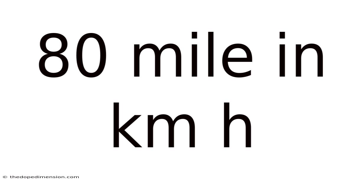 80 Mile In Km H