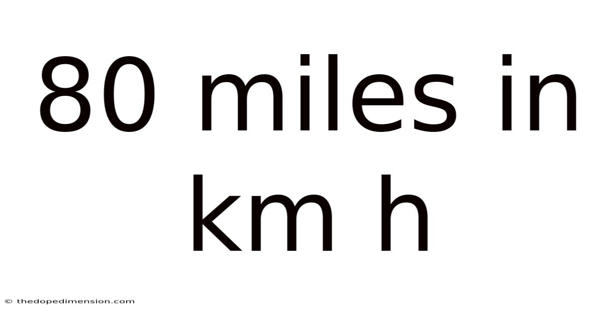 80 Miles In Km H