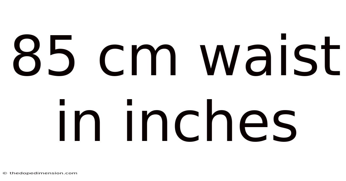 85 Cm Waist In Inches