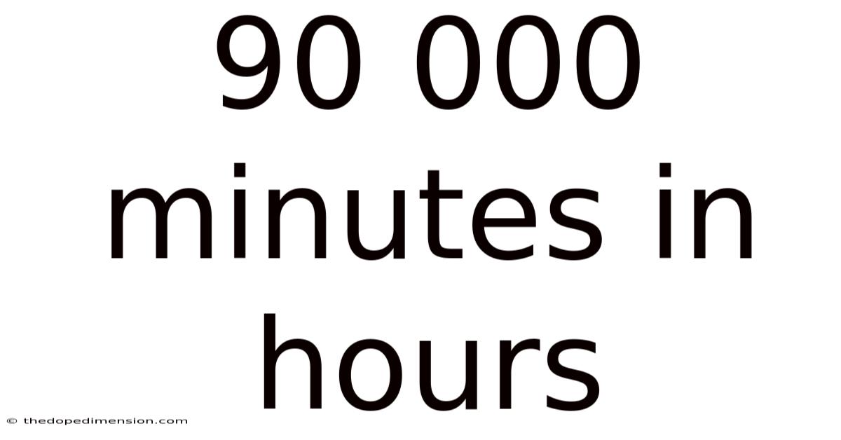 90 000 Minutes In Hours