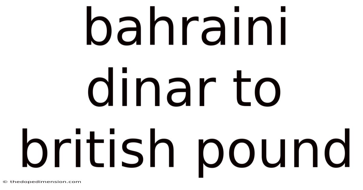 Bahraini Dinar To British Pound
