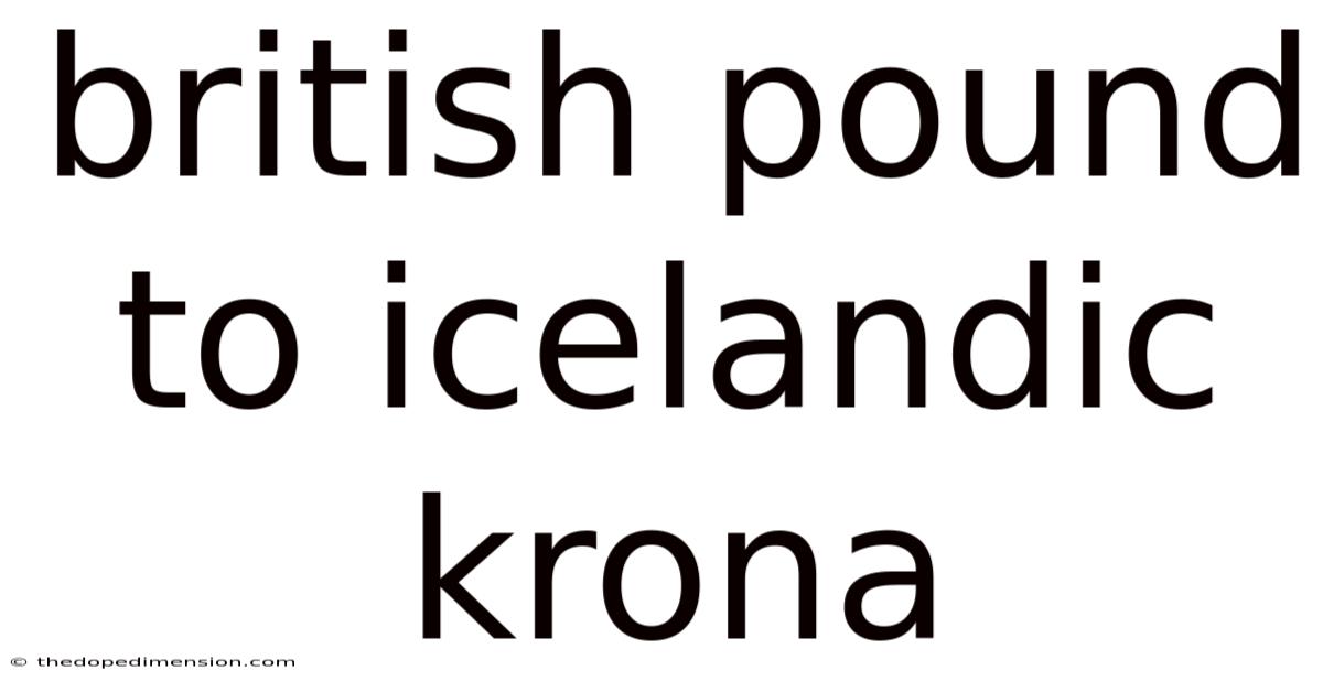 British Pound To Icelandic Krona