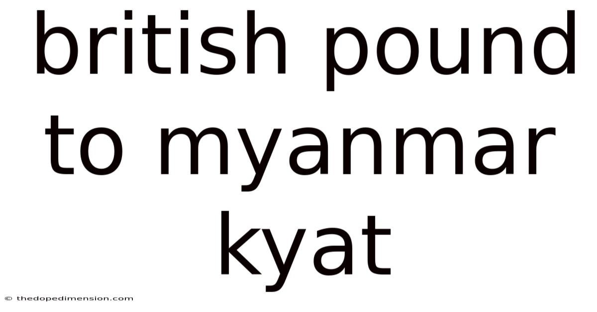 British Pound To Myanmar Kyat