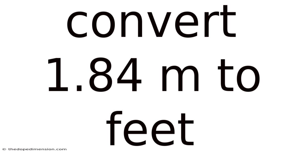 Convert 1.84 M To Feet