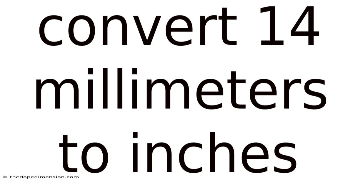Convert 14 Millimeters To Inches