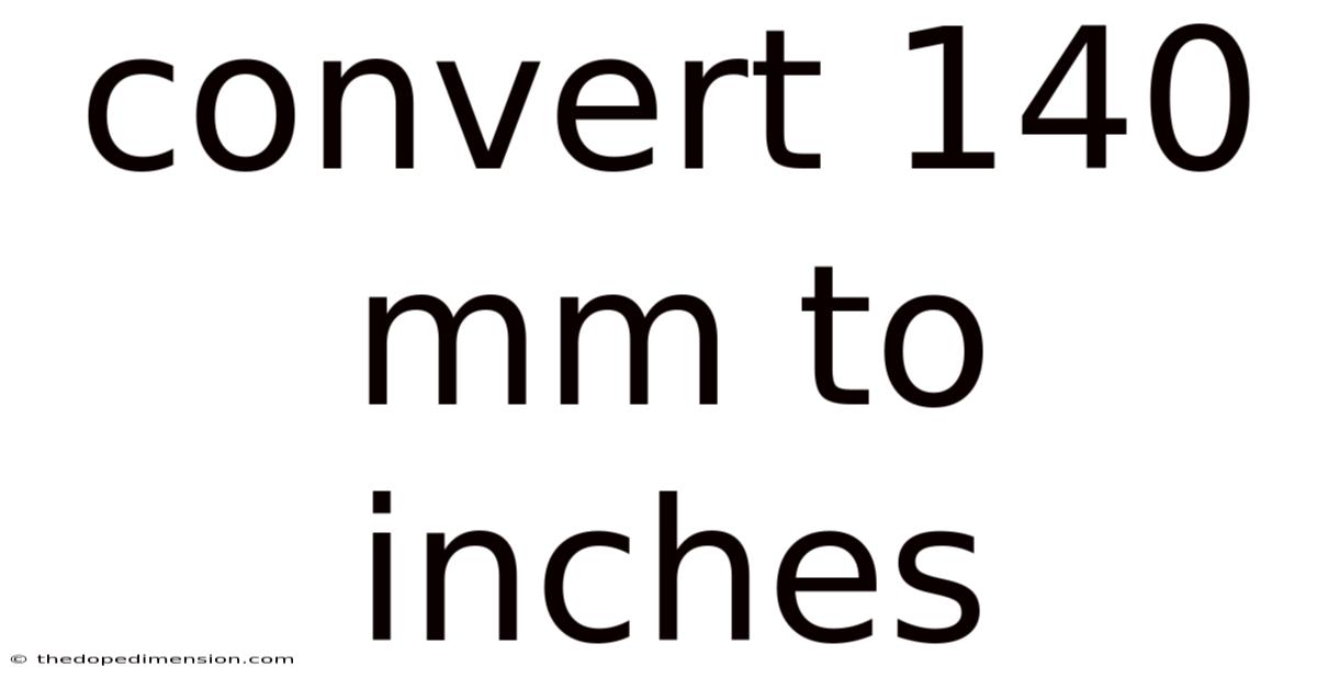 Convert 140 Mm To Inches