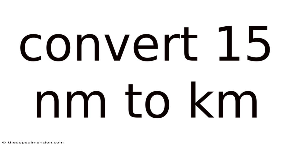 Convert 15 Nm To Km