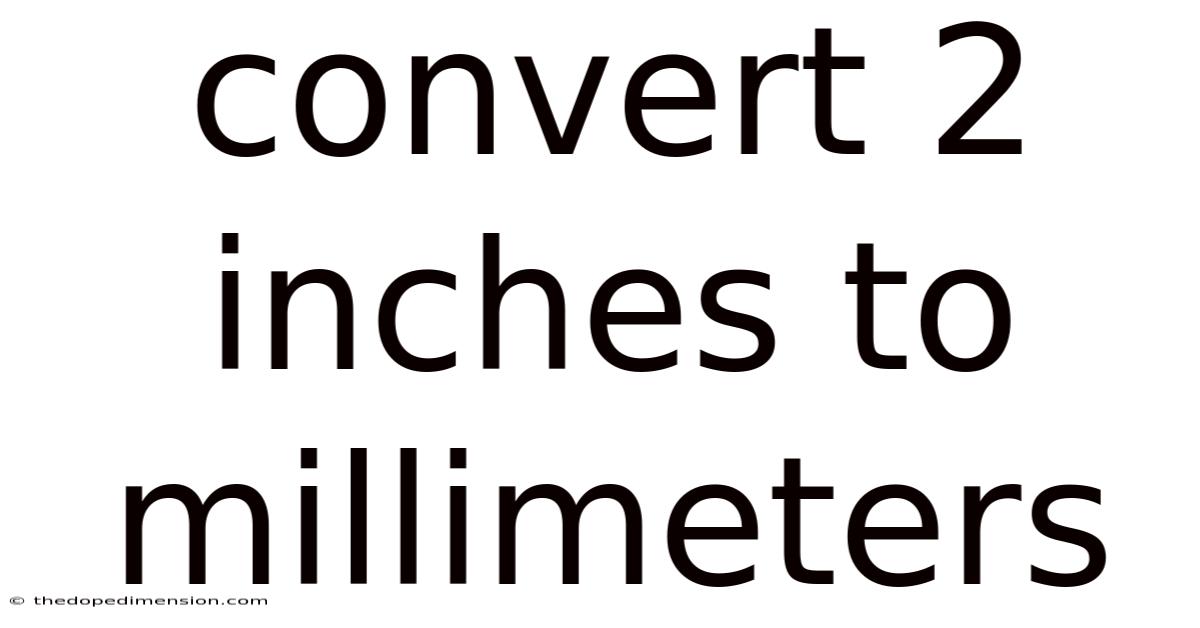 Convert 2 Inches To Millimeters