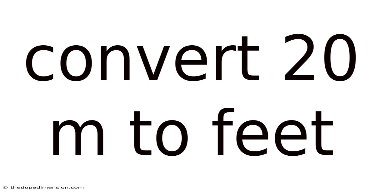 Convert 20 M To Feet