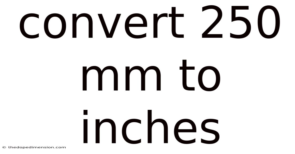 Convert 250 Mm To Inches