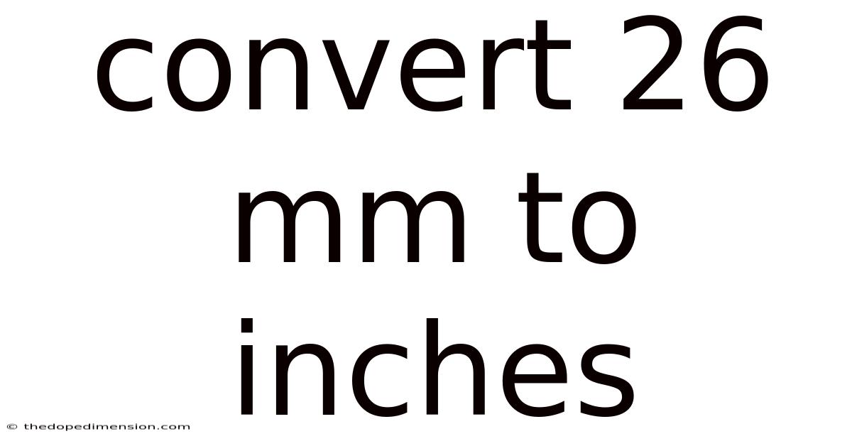 Convert 26 Mm To Inches