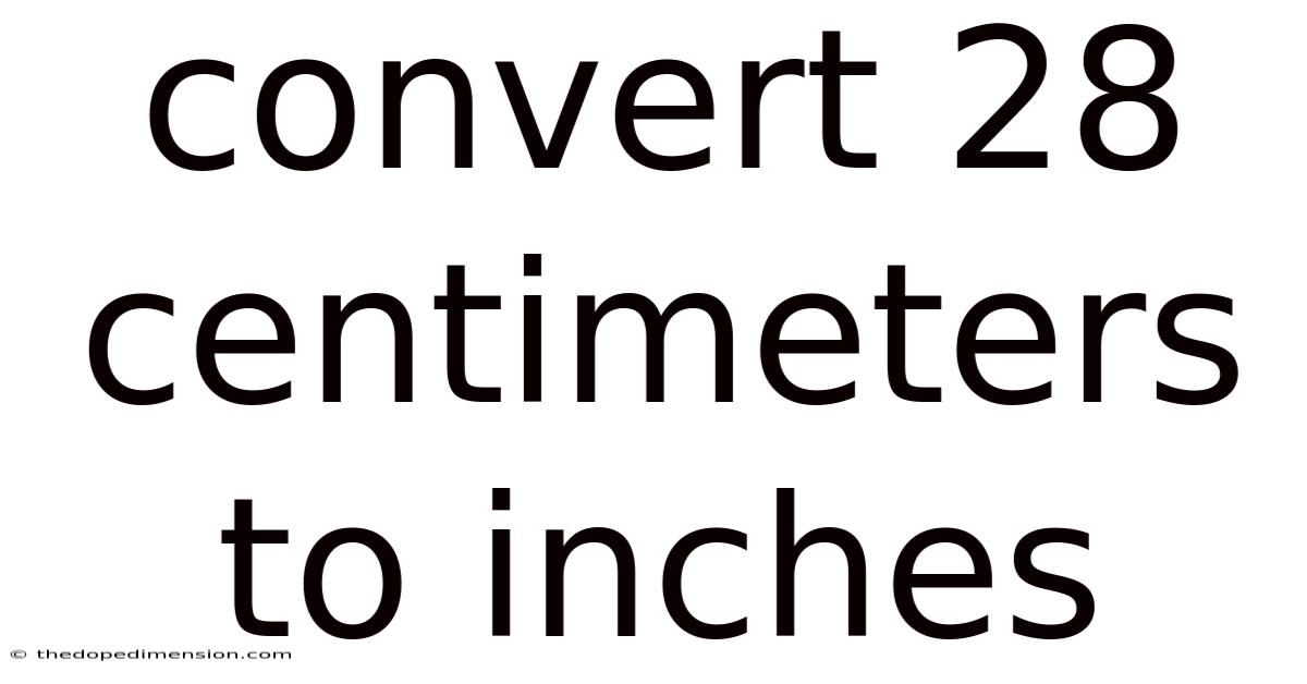 Convert 28 Centimeters To Inches