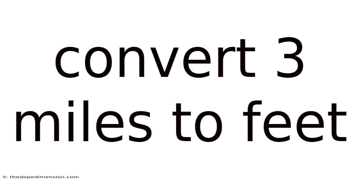 Convert 3 Miles To Feet