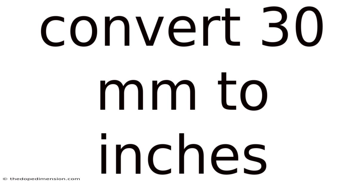 Convert 30 Mm To Inches