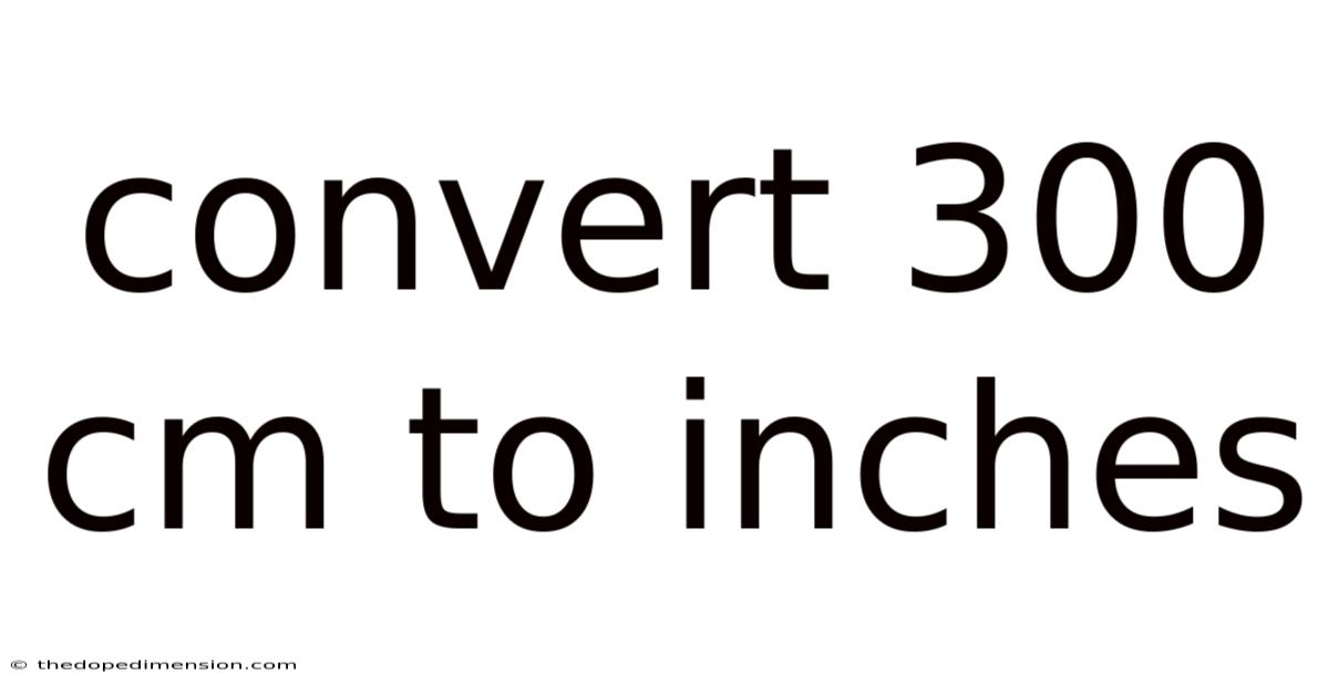 Convert 300 Cm To Inches