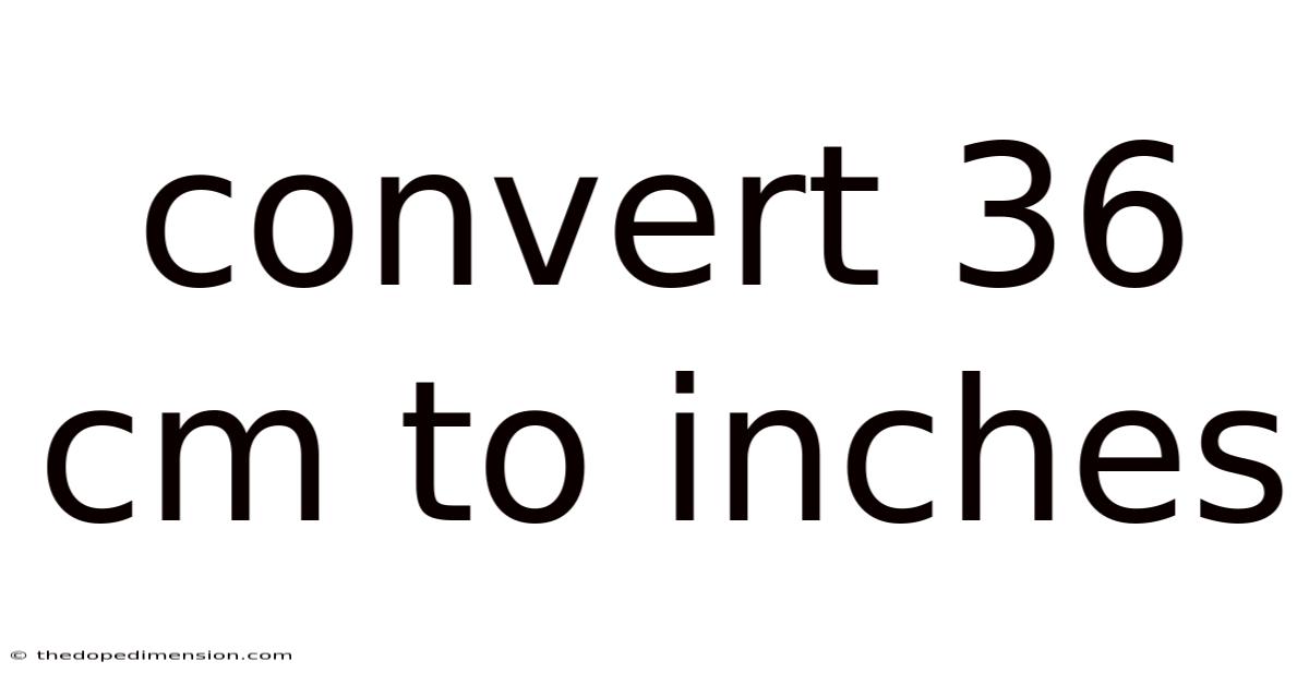 Convert 36 Cm To Inches