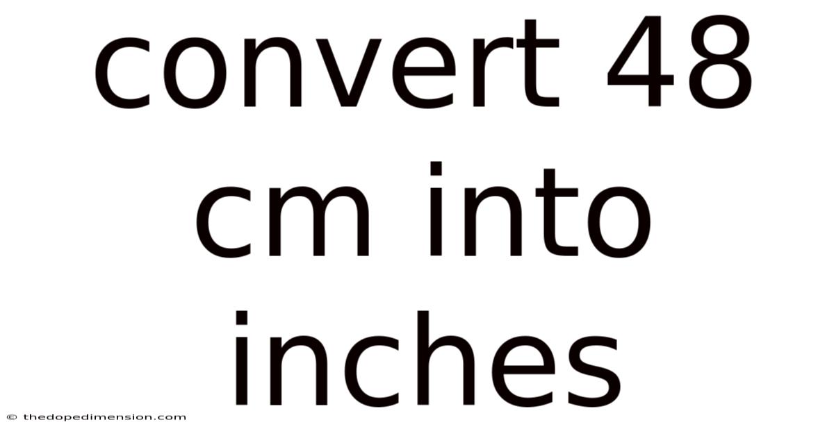 Convert 48 Cm Into Inches