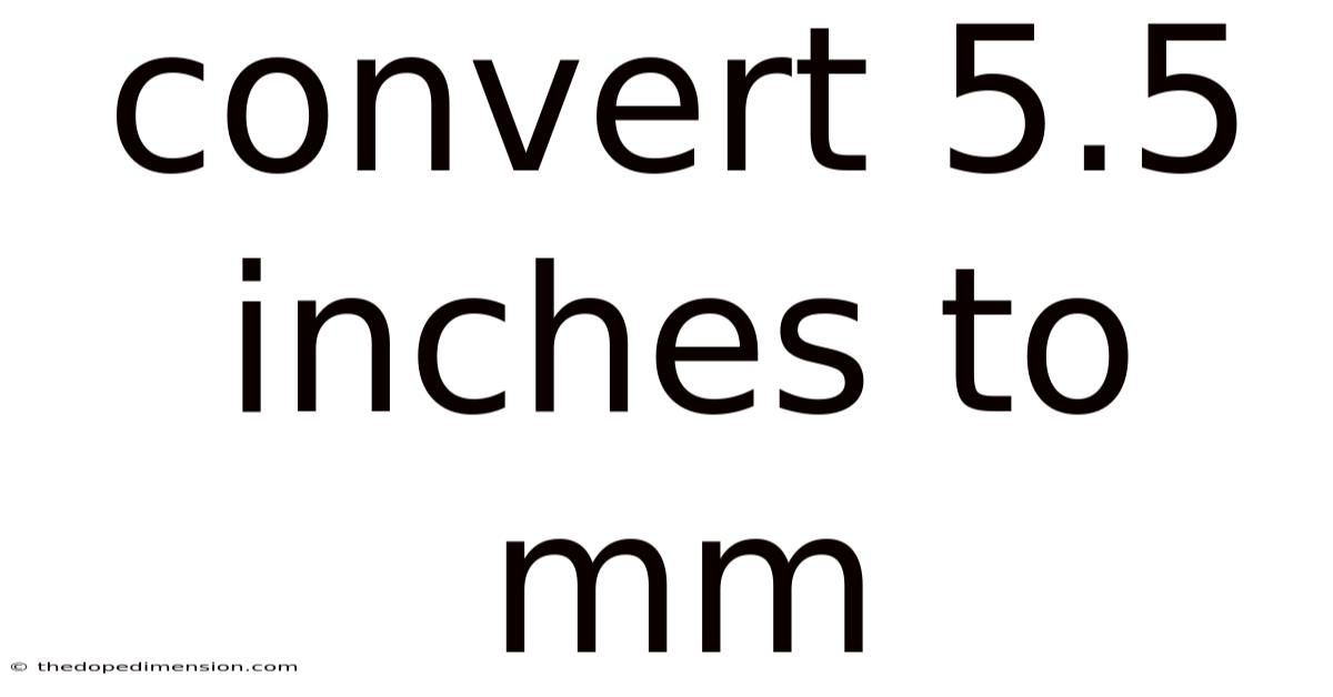 Convert 5.5 Inches To Mm