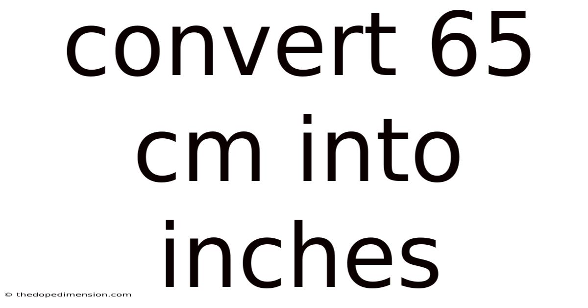 Convert 65 Cm Into Inches