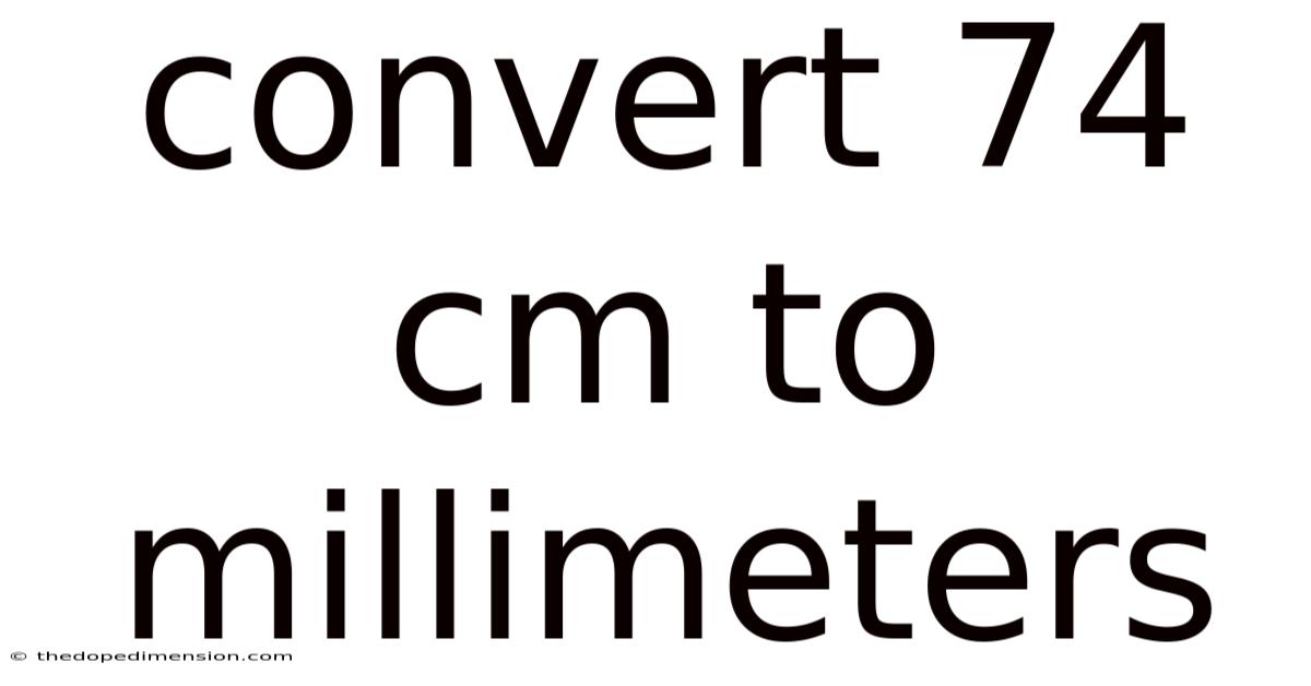 Convert 74 Cm To Millimeters