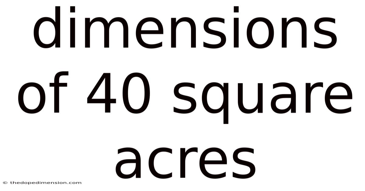 Dimensions Of 40 Square Acres