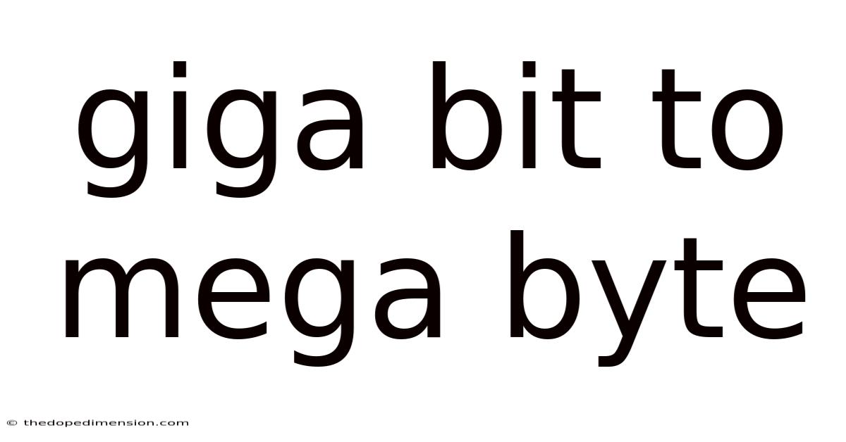 Giga Bit To Mega Byte